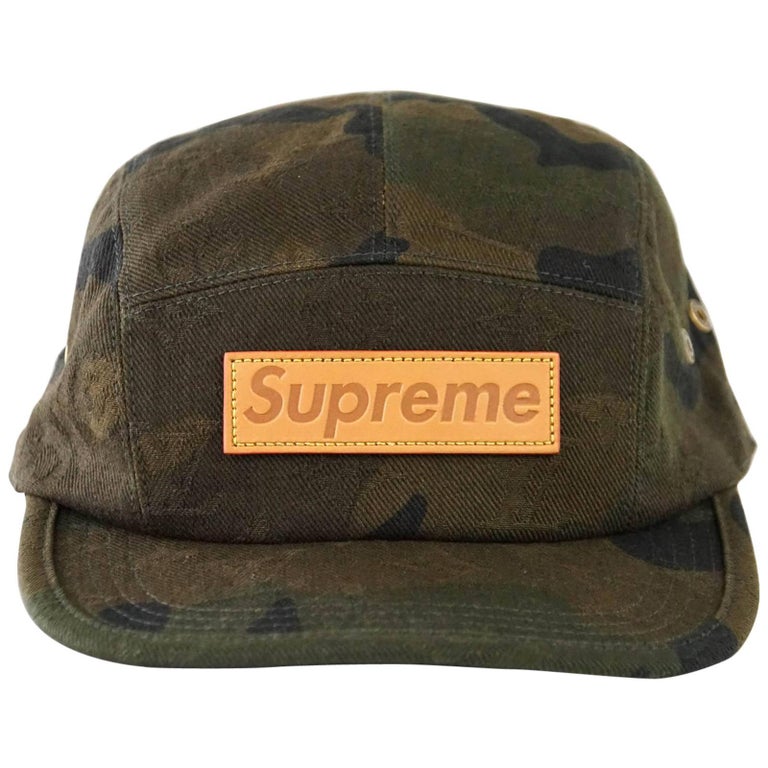 Louis Vuitton Supreme X Limited Edition 5 Panels Camouflage Cap For Sale at 1stdibs