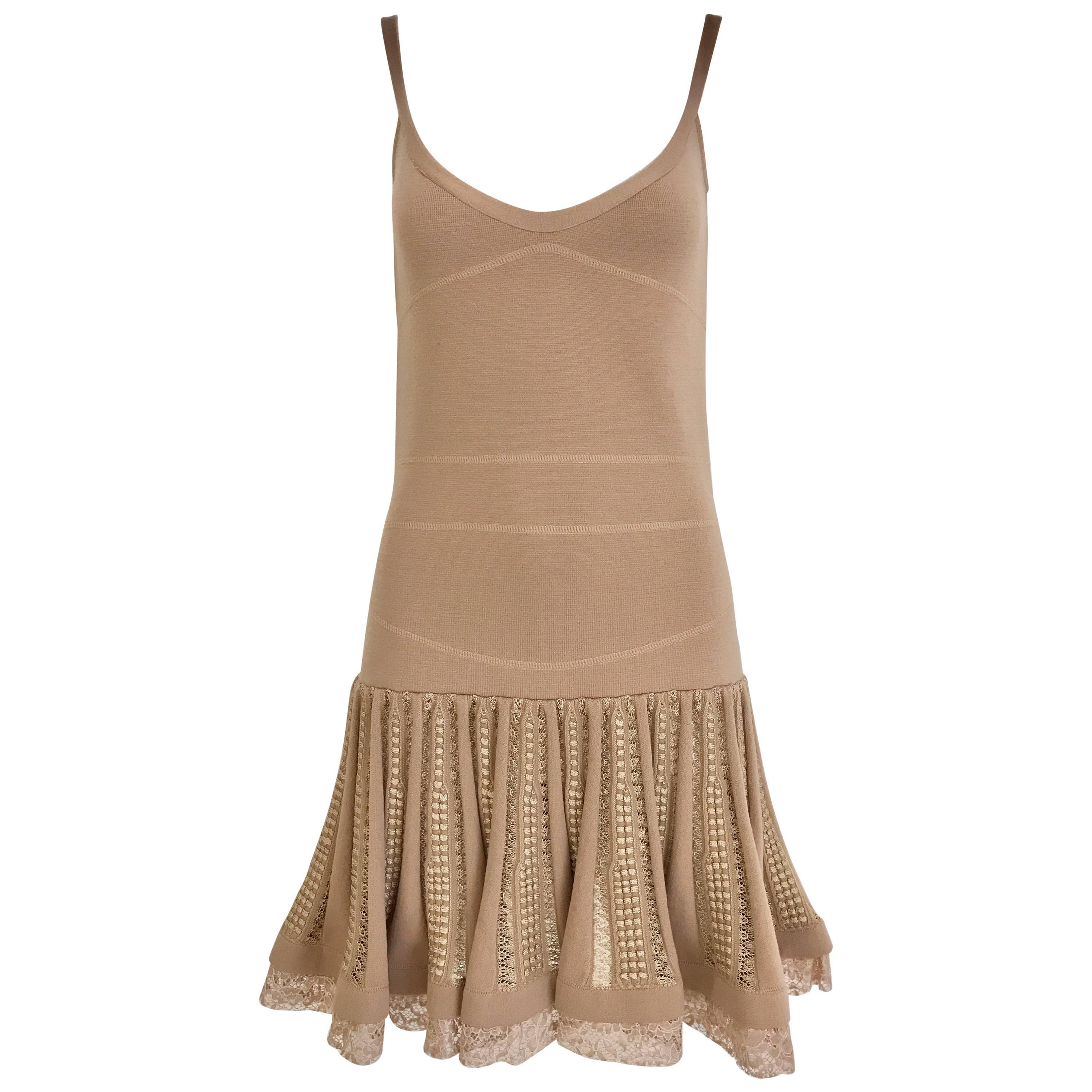 No.21 Alessandro Dell'Acqua Light Mauve Pink Knit Spaghetti Strap Summer Dress For Sale