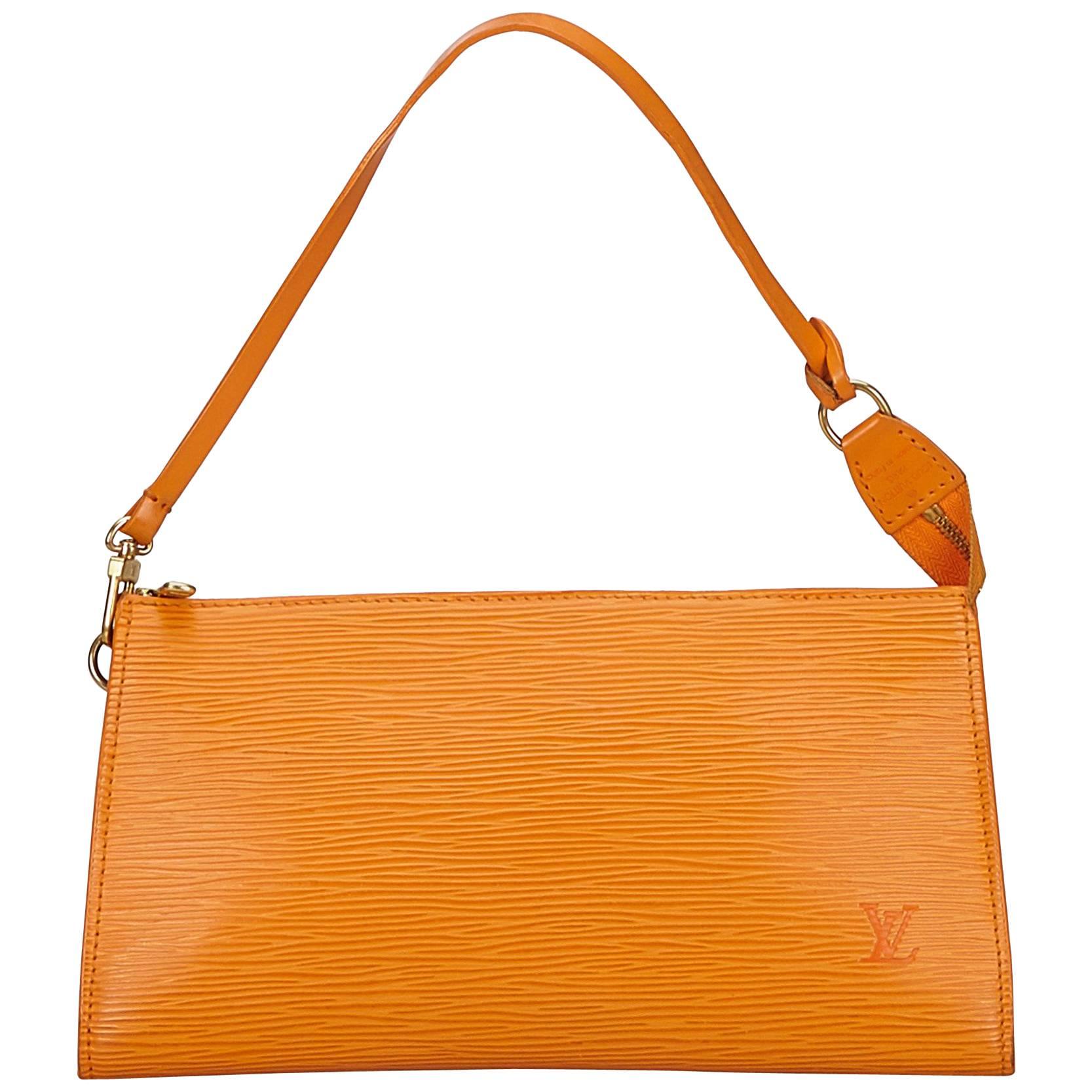 Louis Vuitton Orange Epi Pochette Accessoires 24 Handbag