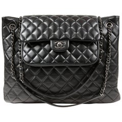 Chanel Black Quilted Lambskin Tote