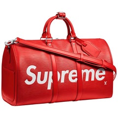 Louis Vuitton Keepall Bandouliere Bag Limited Edition Supreme Epi Leather 45  at 1stDibs