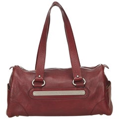 Chloe Red Leather Shoulder Bag 6