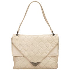 Chanel White Lambskin Flap Bag 5