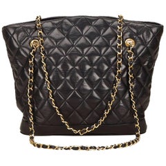 Chanel Black Quilted Lambskin Chain Shoulder Bag 4