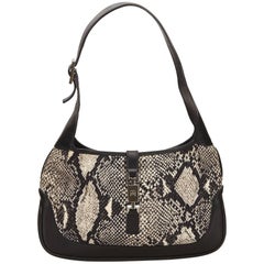 Gucci Black Embossed Leather Jackie 12