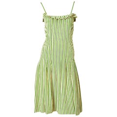 Galanos Striped Silk Sun Dress