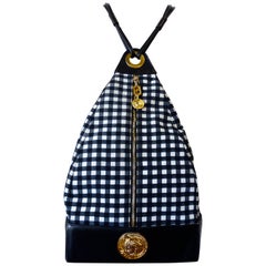 Rare 1990s Versace Medusa Gingham Backpak 