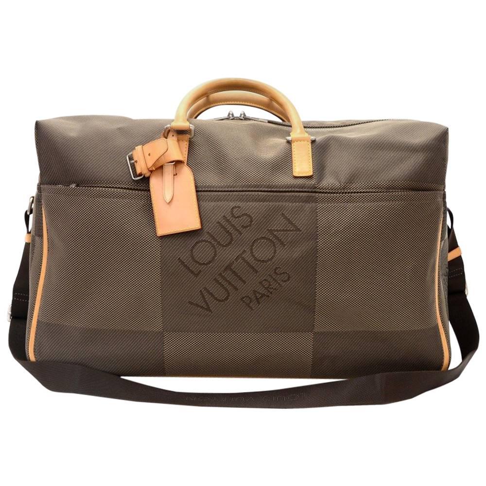 Louis Vuitton Sable Souverain Dark Brown Damier Geant Canvas Boston Bag 