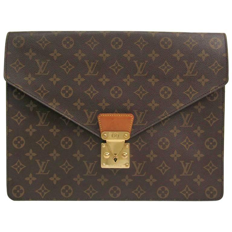 Louis Vuitton Monogram Men's Women's Carryall Laptop Travel Briefcase  Clutch Bag