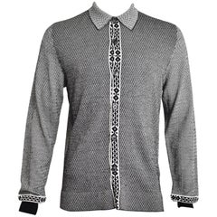 McQ Black and White Multi Pattern Knit Cardigan SS13 RTW MENS SAMPLE