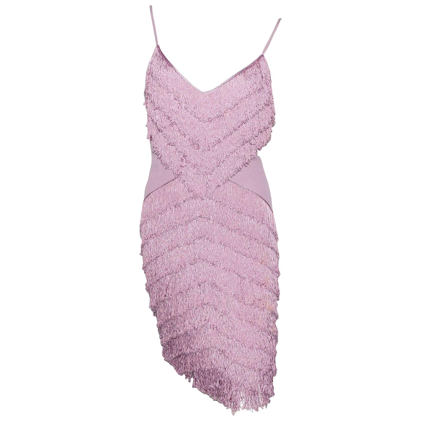 Dior Boutique Dress Fringes Parme S size or 38 / EXCELLENTE CONDITION 
