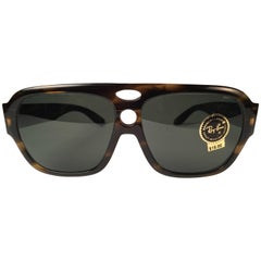 New Vintage Ray Ban B&L Corrigan II  Tortoise G15 Grey Lenses Sunglasses USA