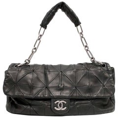Chanel Black Quilted Origami Calfskin Flap Bag