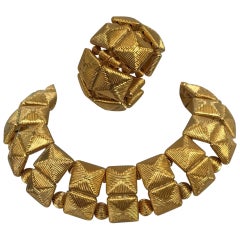Sculptural Necklace and Bracelet set 2