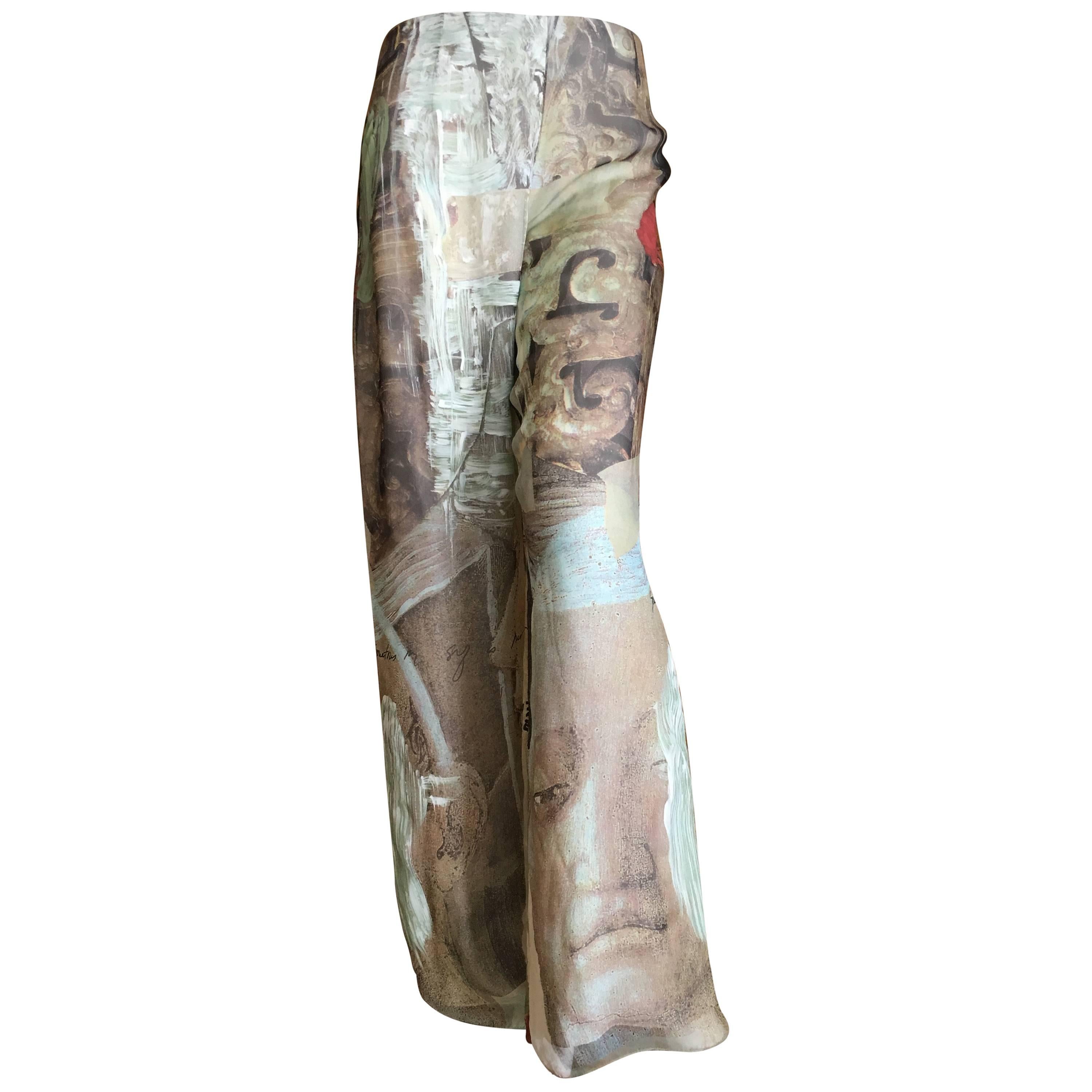 Chado Ralph Rucci Exquisite Silk Evening Pants For Sale