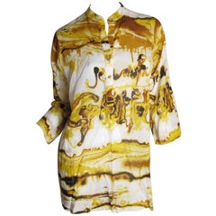 Jean Paul Gaultier Paint Print Cotton Tunic