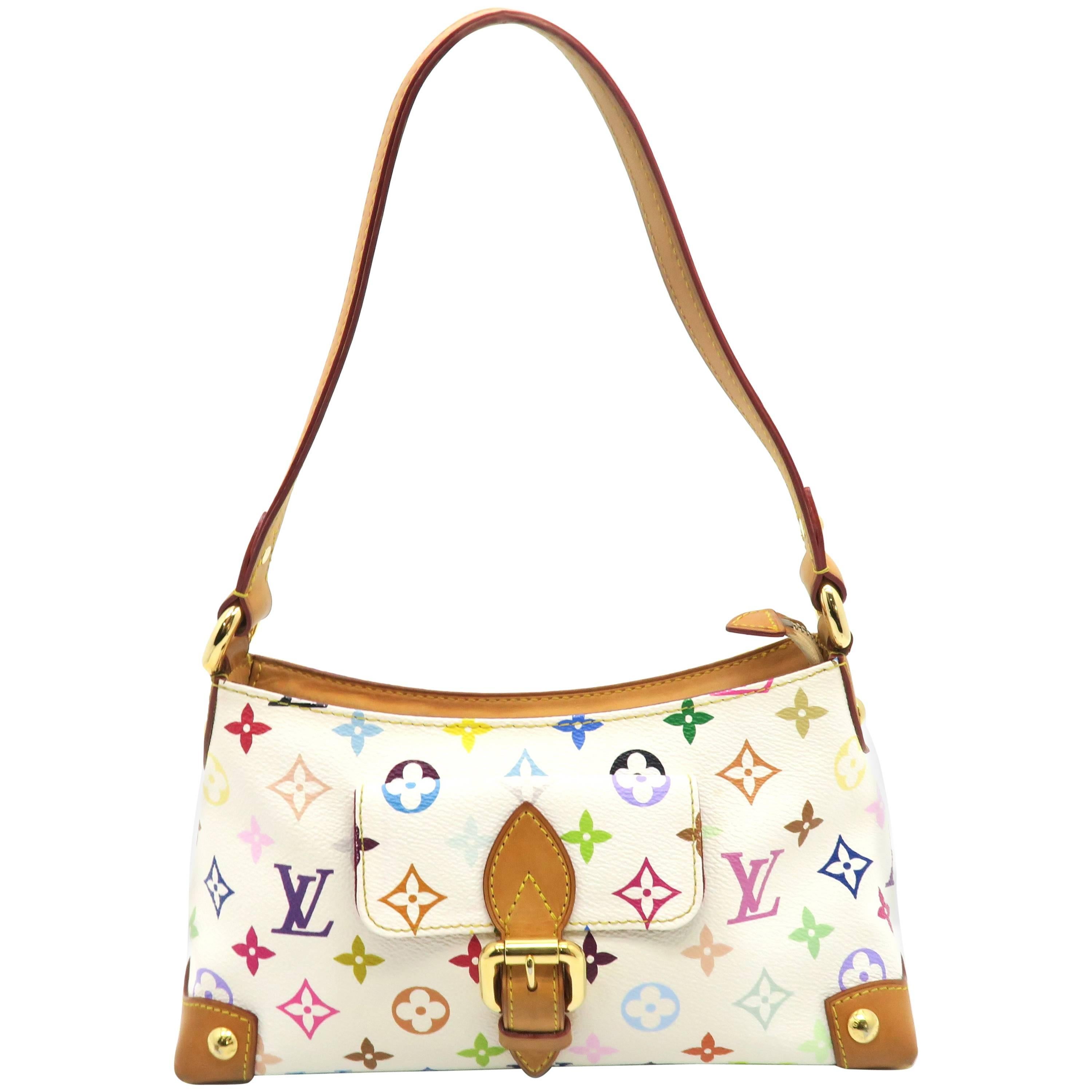 Louis Vuitton Eliza White Monogram Multicolore Shoulder Bag For Sale