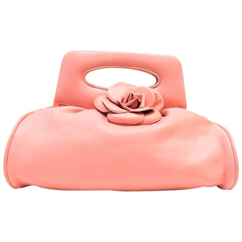 Chanel Vintage Pink Camellia Flower Bag For Sale