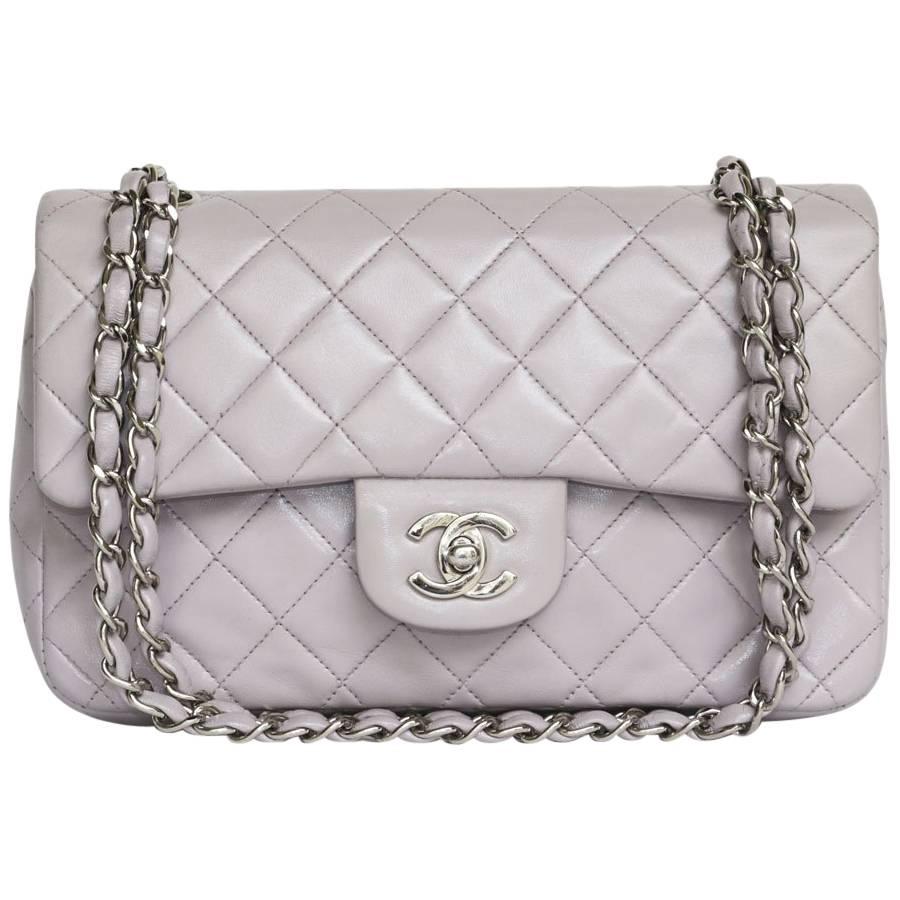 CHANEL 'Timeless' Double Flap Bag in Parme Color Lamb Leather