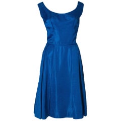1950s Blue Cocktail Dress