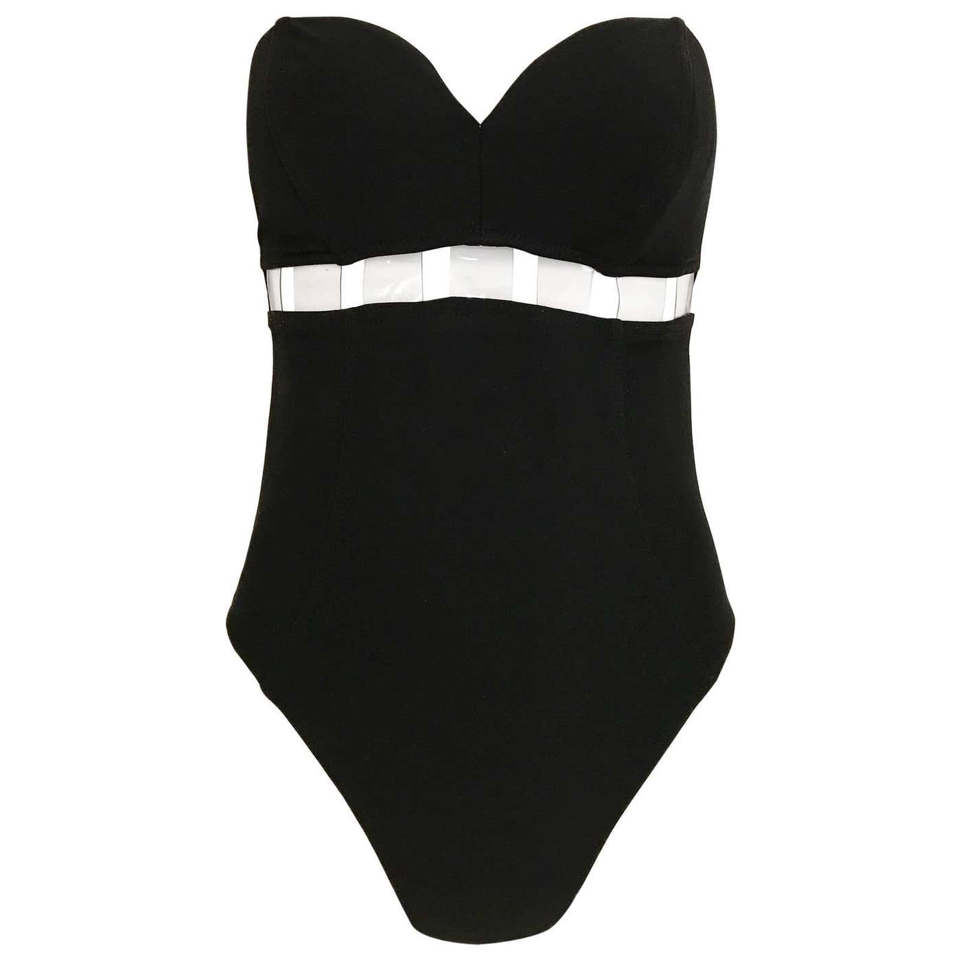 PACO RABANNE Black One Piece Swimsuit For Sale at 1stDibs | paco ...