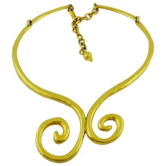 Paloma Picasso Vintage Gold getönte Tentations Choker Halskette