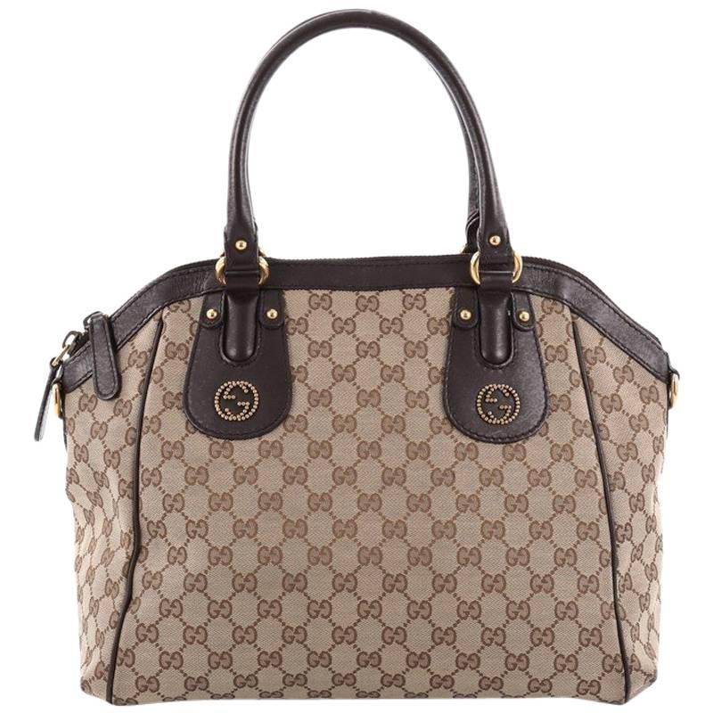 Gucci Scarlett Top Handle Bag GG Canvas Medium
