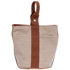 Hermès Two-Tone Toile Bucket Bag
