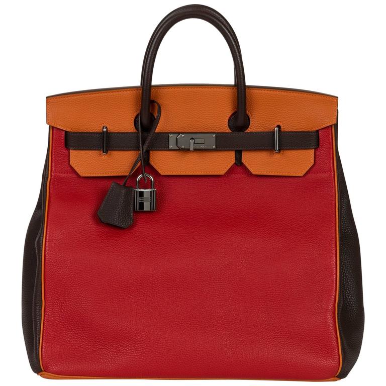 HermÃ¨s Custom Order Tricolor Birkin Hac 40 Bag at 1stdibs