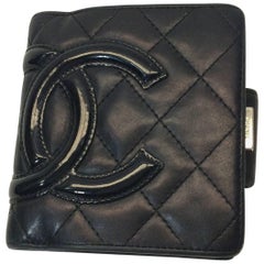 Chanel Quilted Wallet with Patent Chanel Logo