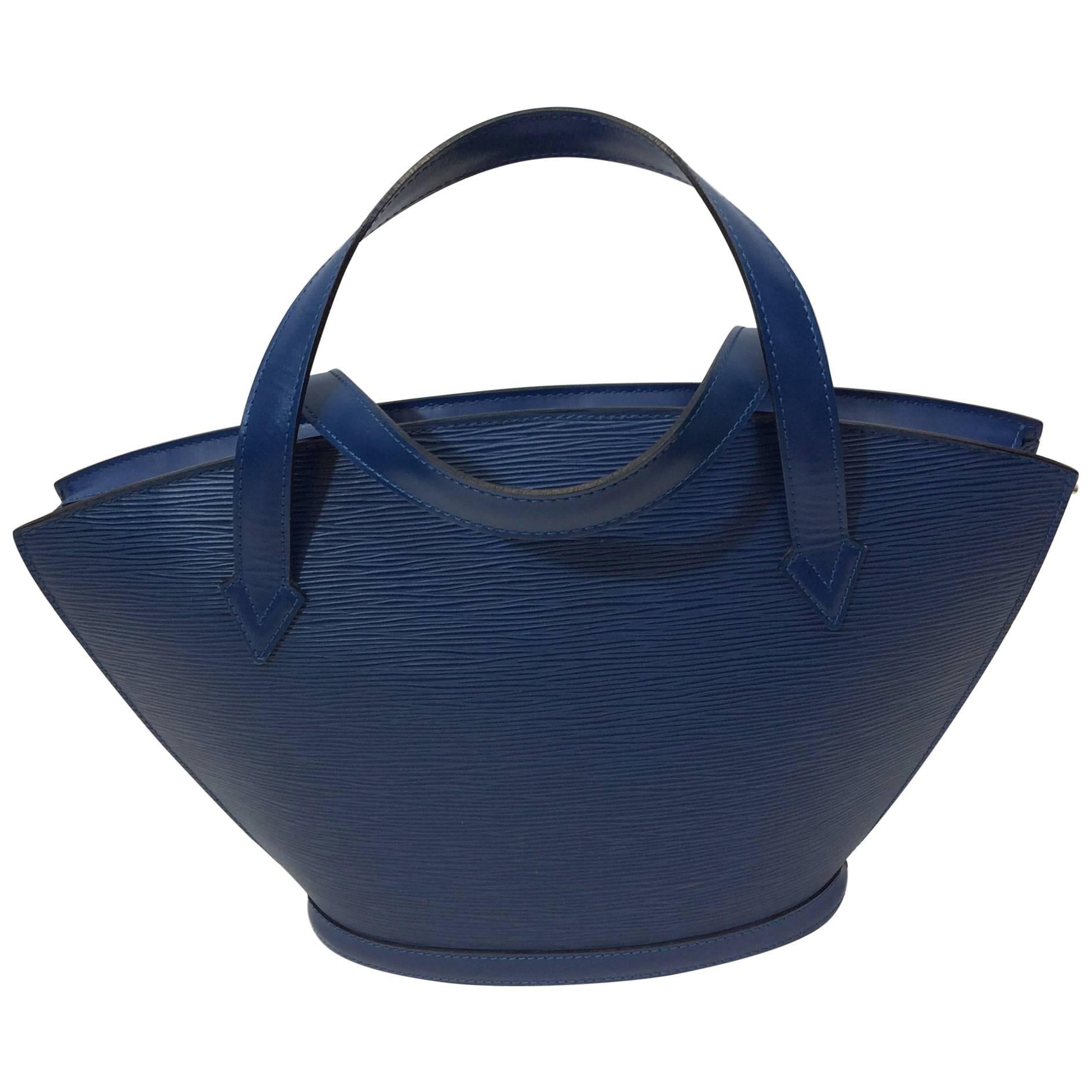 Louis Vuitton Blue Epi St. Jacques PM Bag For Sale
