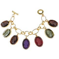 bronze and engraved Murano glass charm bracelet by Patrizia Daliana 6