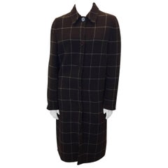 Ralph Lauren Brown Plaid Cashmere Coat Skirt Set 10
