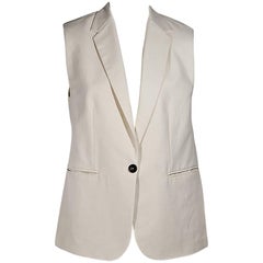 White Brunello Cucinelli Linen Vest 11