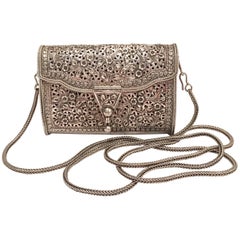 Sterling Silver Floral Filigree Box Minaudiere Handbag 7