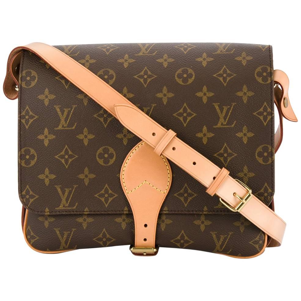 Louis Vuitton Monogram Crossbody Messenger Style Belt Flap Shoulder Bag