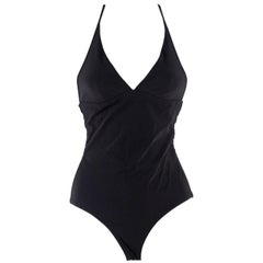 EVA HERZIGOVA Black Halterneck ONE PIECE SWIMSUIT Size 40 8