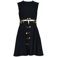 Iconic Gianni Versace Safety Pin Mini Dress Runway 1994