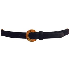 Vintage Timeless Tiffany & Co. Suede Belt With Gold Tone Buckle