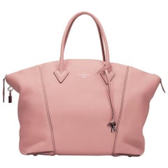 LOUIS VUITTON Veau Cachemire Soft Lockit MM Magnolia 1057245