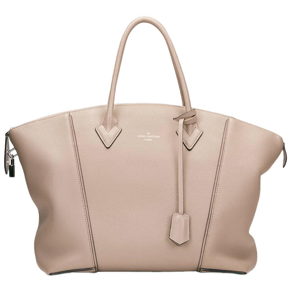 2014 Louis Vuitton Taupe Veau Cachemire Leather Soft Lockit MM