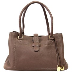 2000s Loro Piana Brown Leather Bag