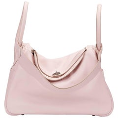 2008 Hermes Rose Dragee Swift Lindy en cuir 30