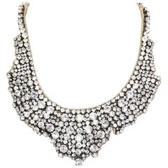 Valentino Crystal Encrusted Collar Bib Necklace rt. $795 1