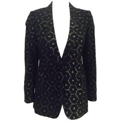 Delightful Dries van Noten Structured Jacket w/Geometric Black and Grey Print 11