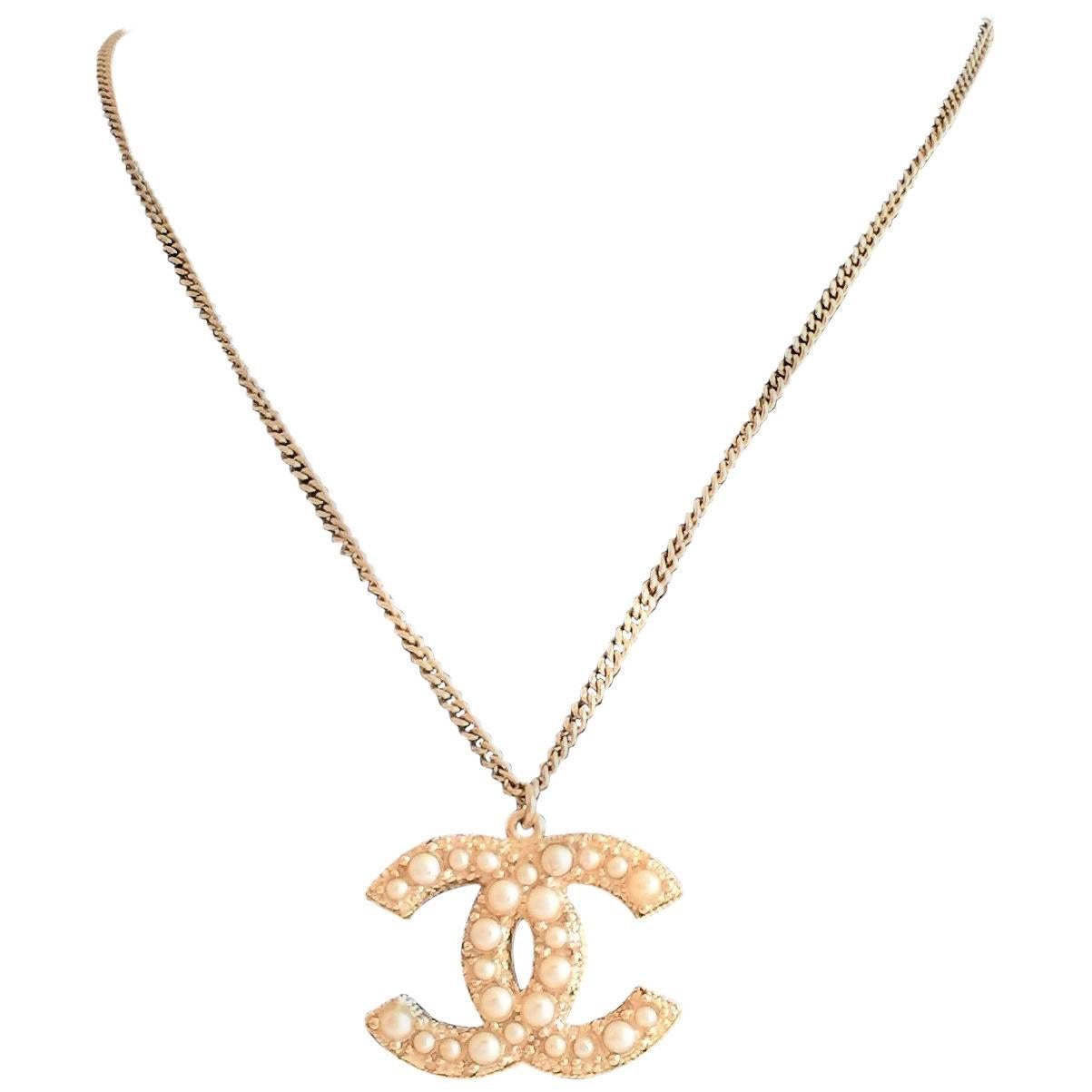 Chanel Necklace with CC logo pendant 100th Anniversary, Limited Editions  For Sale