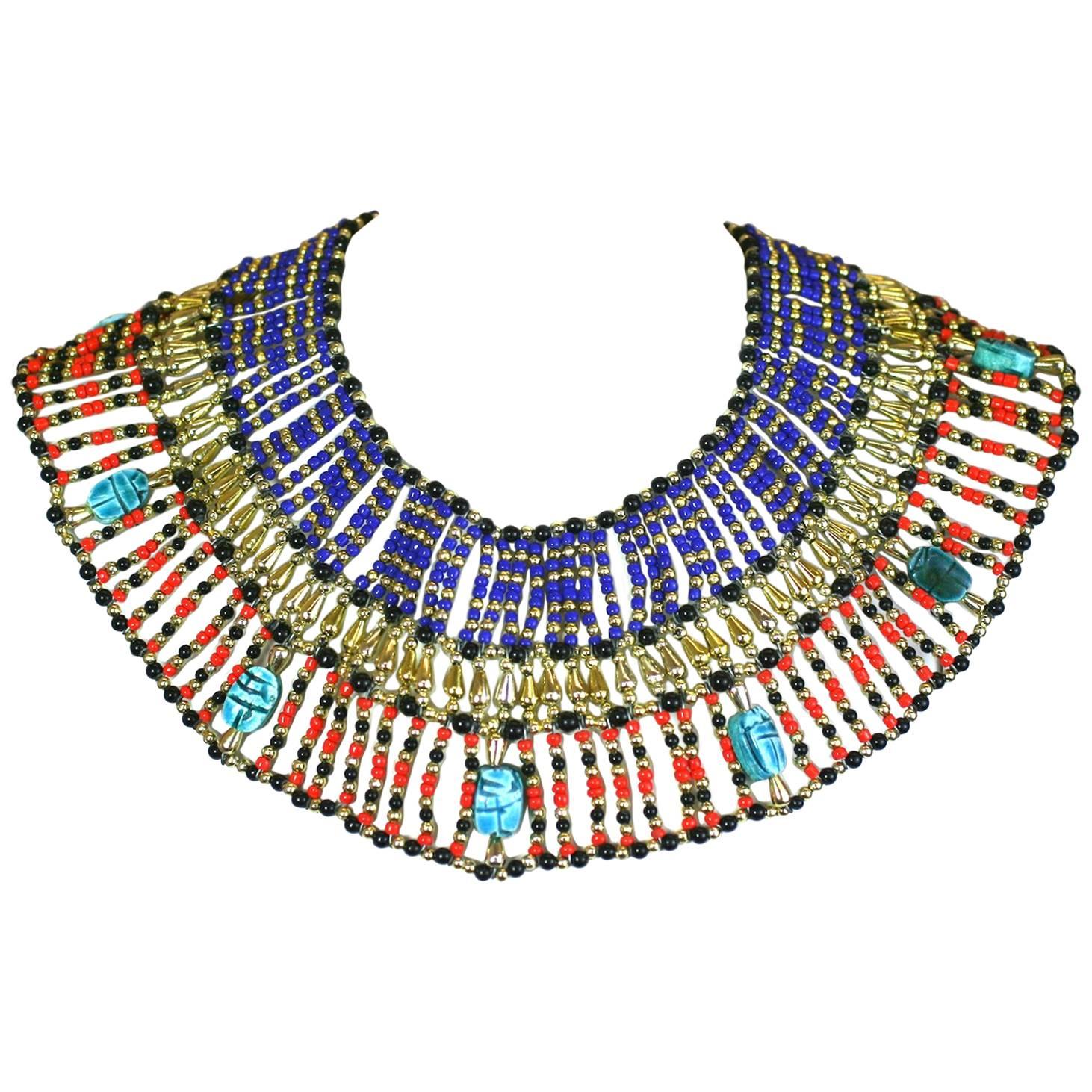 Cleopatra Style Eygptian Revival Bib For Sale