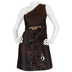 S/S 2005 Prada Look 48 One Shoulder Jeweled Embellished Dress