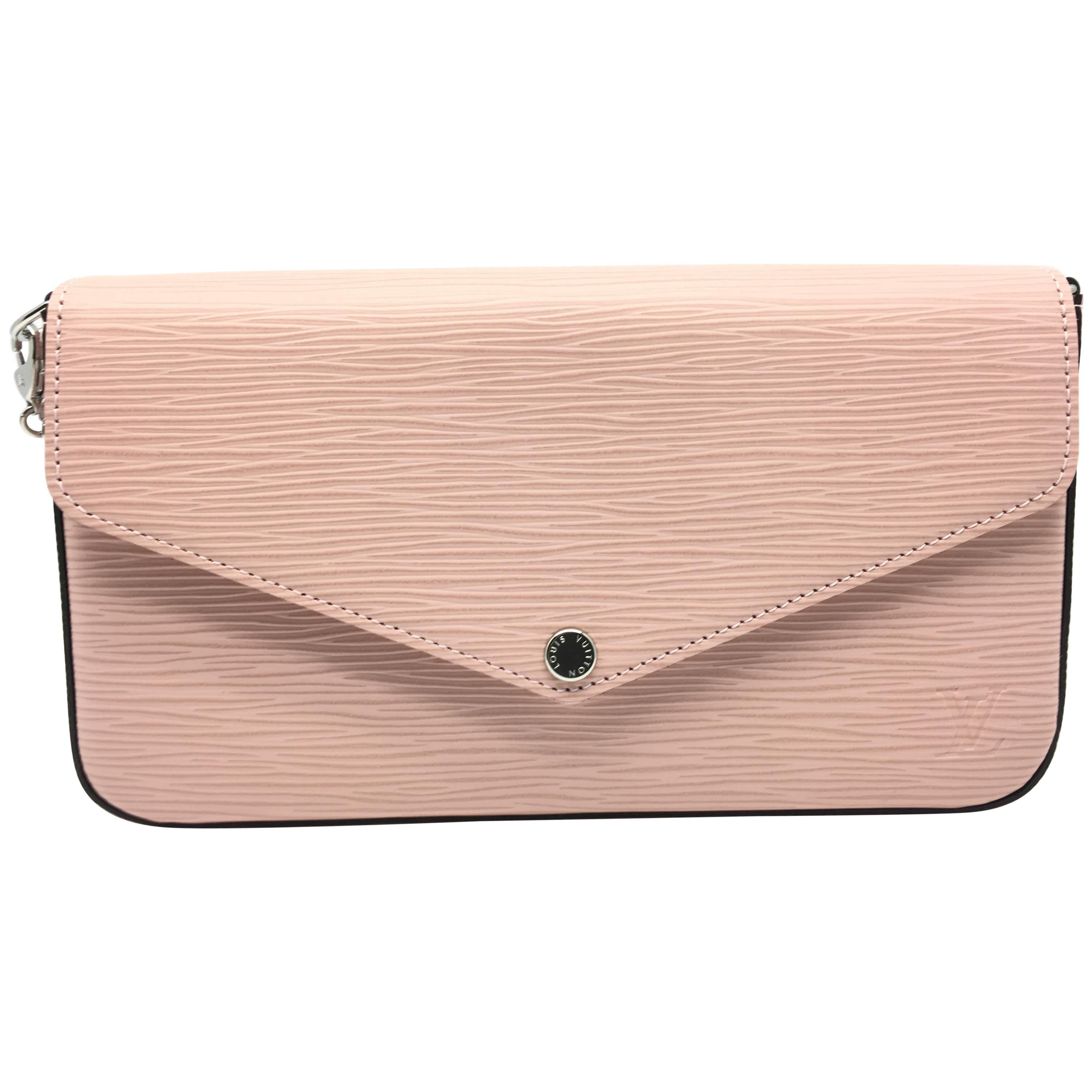 Louis Vuitton Pochette Felicie Pink Epi Crossbody Bag For Sale