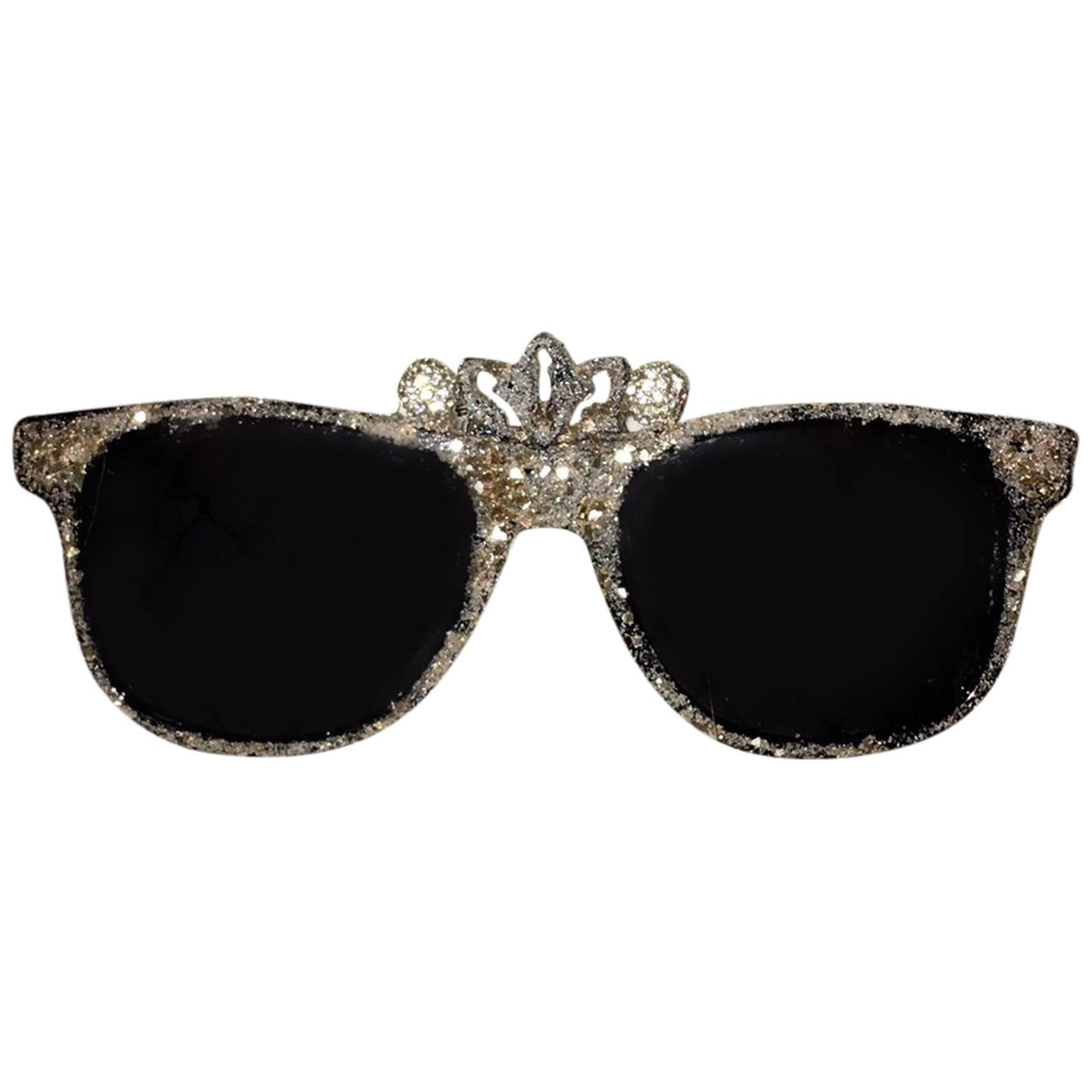 STACY ENGMAN ART ROYALTY - Signature Diamond Dust Sunglasses-Tiara For Sale
